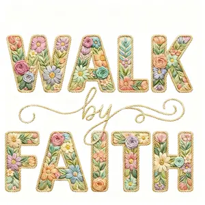 Christian-Inspired Clothing Patches, Washable Heat Transfer Print, Suitable for Clothes, T-Shirts, Bags, Decorations, Unisex