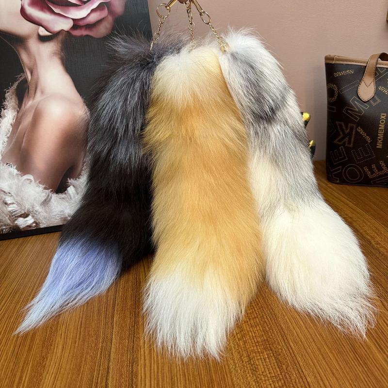 2025 Summer Viral  Fox Tail Keychain -  Kawaii Gothic EDC Accessory (EGirls & Cosplayers) Pendant,Fur Anime Cosplay Bag Charm for Rave/Conventions