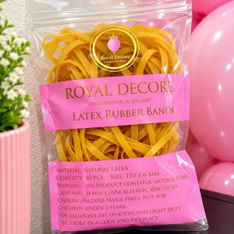 Royal Decore Latex Rubber Bands, Versatile Rubberband for Festive & Home Decoration Supplies