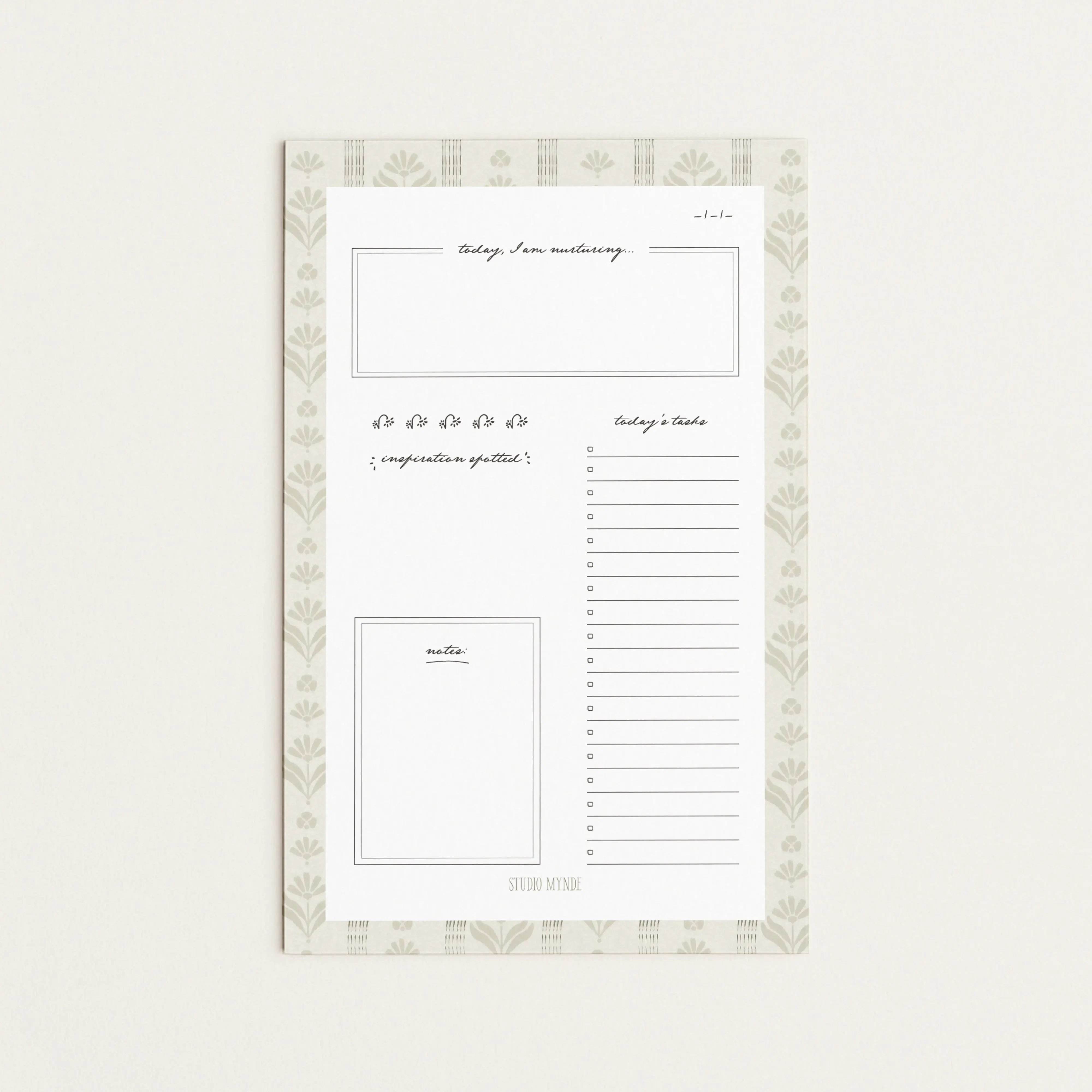 Everyday Tear-Off Notepad for Gentle Structure Daily Ritual Notepad