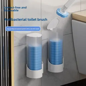 Disposable Toilet Brush Replacement Heads Unclogging No unreached coners Cleaning Set for Bathroom Removable Sanitary Toilet Cleaner Home