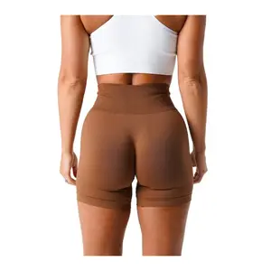 TKITK Spandex Solid Seamless Shorts Women Soft Workout Tights Fitness Yoga Pants Gym tight pants leggings cycling shark pants