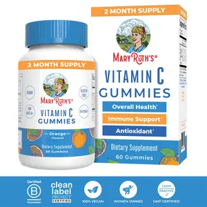MaryRuth's Vitamin C Gummies - 2 Month Supply - Immune Support Supplement - Adults & Kids Vitamin C - Non GMO - Pectin Based - 60 Count