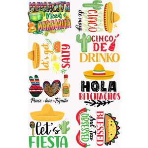 CINCO DE MAYO PREMADE GANGSHEET  - 22X36 DTF TRANSFERS - DIRECT TO FILM