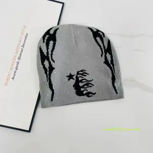 2026 Hell-star Trendy unisex beanie hat with cool graphic design – soft knit, comfy fit, perfect for daily street looks