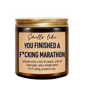 Scented Candle, Gifts for Runners Men, Women, Christmas, Cross Country Running Gifts, Half Marathon Essentials, Track and Field, Running Accessories for Women, Marathon Runner Presents, Home Fragrance Decor