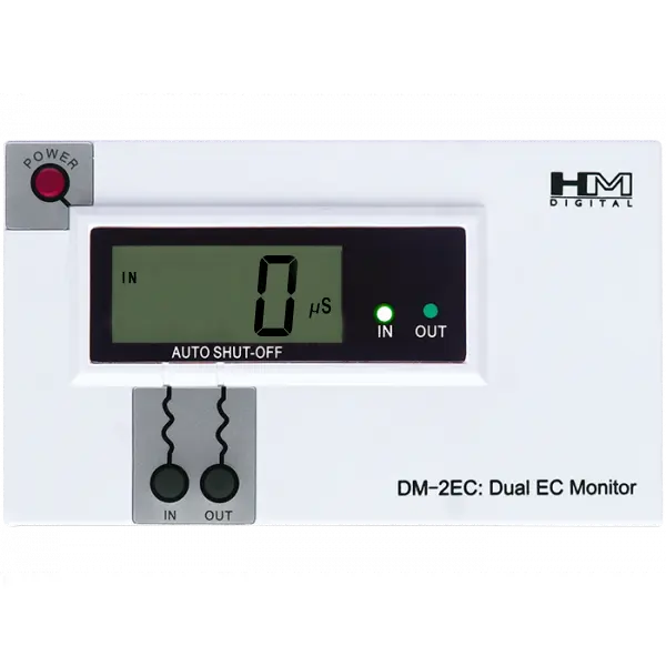 HM Digital DM-2EC Commercial In-Line Dual EC Monitor, 0-9990 S Range, +/- 2% Readout Accuracy