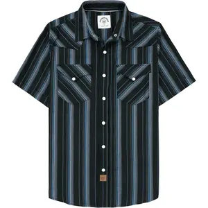 Mens Pearl Snap Shirts Short Sleeve Western Plaid Casual Button Up Shirts with PocketsGift