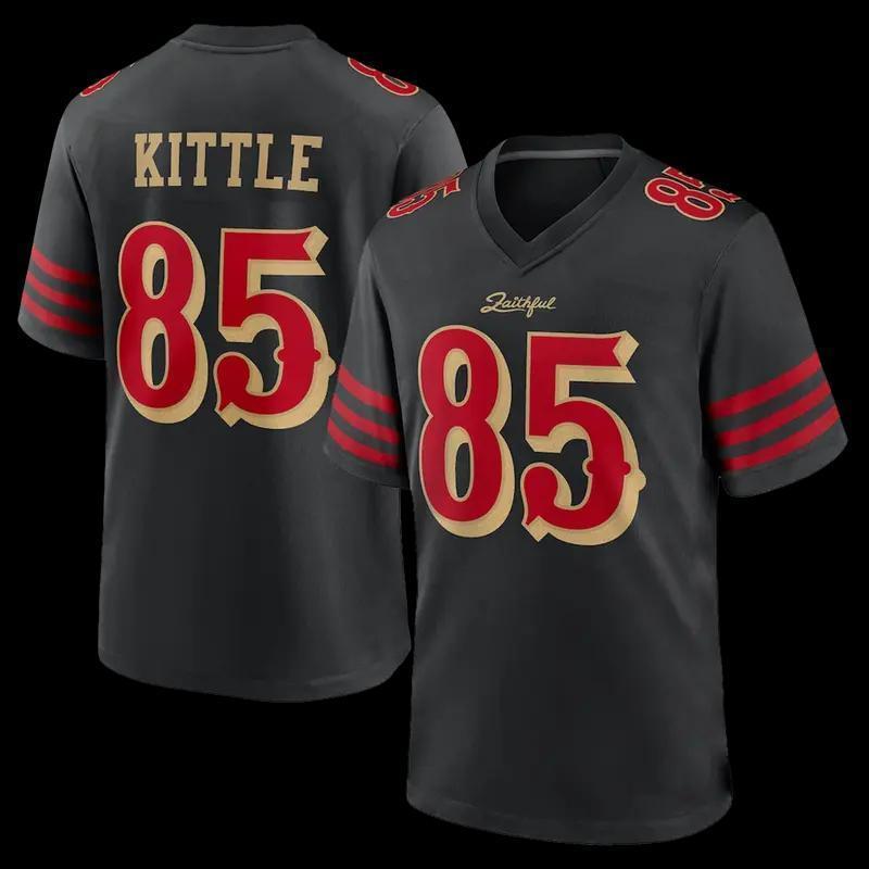 Men's SF #85 George Kittle Black 2025 Rivalries Collection Limited Jersey