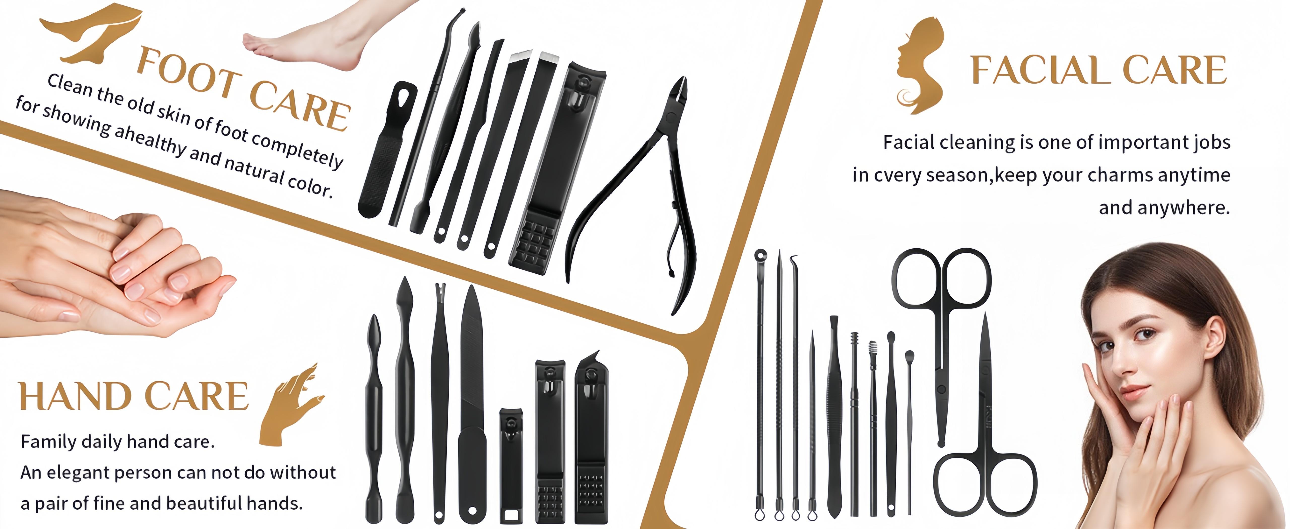 LMMAKE 26Pcs Manicure Set with Comedone Extractor,Professional Manicure Pedicure Kit in Travel Case,Stainless Steel Nail Care Tools Set with Blackhead Remover Tool,Nail & Skin Care Kit/Women Men Home Use LMMAKE 26Pcs Manicure Set with Comedone Extractor,Professional Manicure Pedicure Kit in Travel Case,Stainless Steel Nail Care Tools Set with Blackhead Remover Tool,Nail & Skin Care Kit/Women Men Home Use