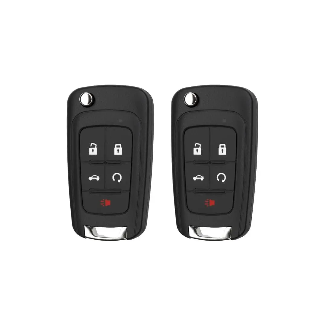 Keys4Less Replacement Flip Key Fob for Buick Allure 2010 FCC OHT01060512 PN 13504199 13574863 13504259 13504204 Pack of 2