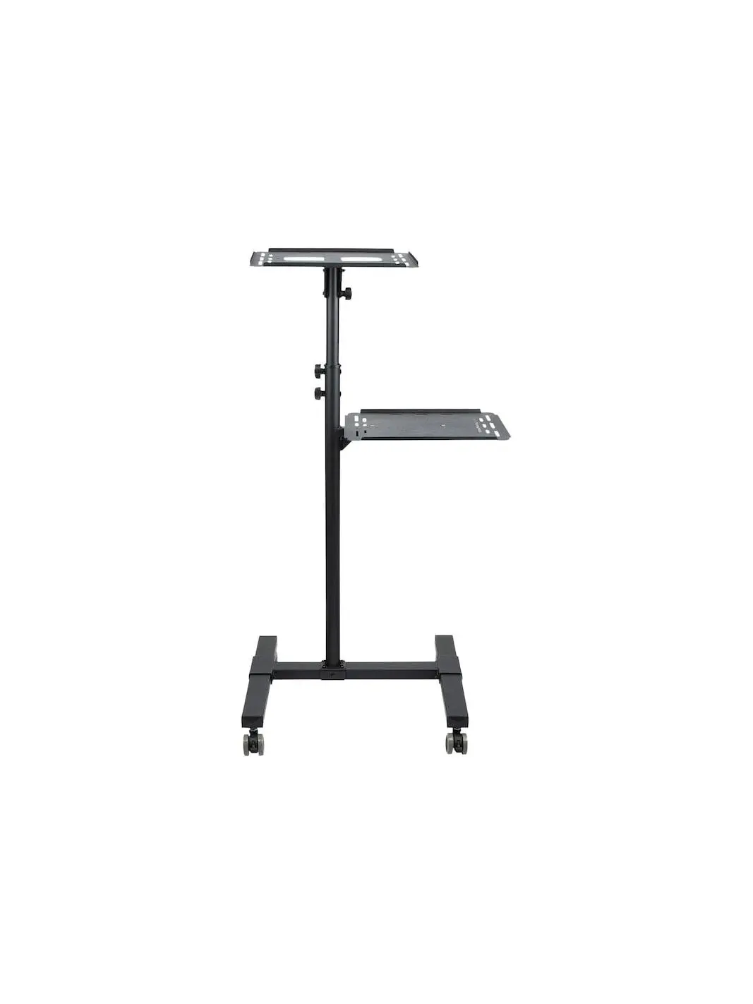 Startech Mobile Projector & Laptop Stand - Steel Frame, Height-Adjustable Table, 22 lbs Capacity, 57.6in Max Height, Black, Vented Shelves, 4 Lockable Casters, Tilt Top Tray, Conference Rooms/Boardrooms Solution (Computers & Office Equipment Accessory)