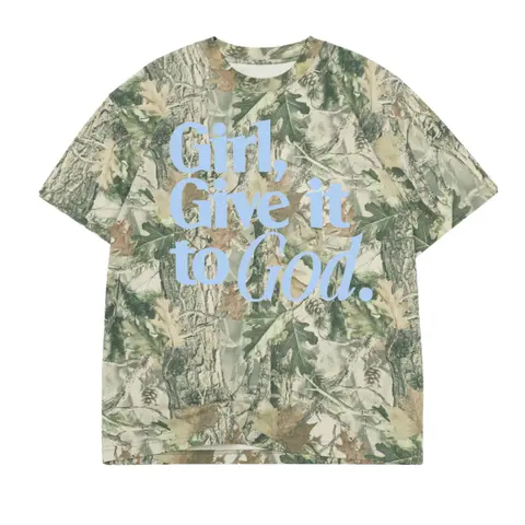 Girl, Give it to God Christian T-shirt Puff Print Trendy Cute
