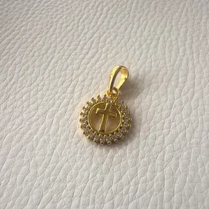 Outlined Cross Charm
