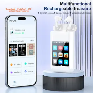 4-in-1 Wireless Earbuds with 2.8" Touch Screen, Power Bank, Game Console & Flashlight | HiFi Stereo In-Ear Headset Headphones Accessories Charging tiktokshopcreatorpicks