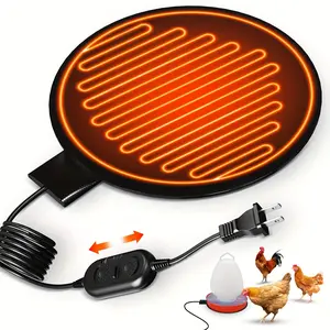 【Black Friday Deal】1pc/2pcs Chicken Water Heater For Winter, 6'' Poultry Water Heater For Metal Plastic Chicken Waterer 1-5 Gallons, Chicken Water Heater For Chicken Turkey Goose Duck Pigeon