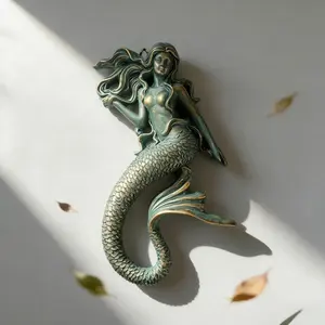 1pc Mermaid Wall Art, Beach Art Mermaid ings, Theme Wall Decor, Elegant Mermaid Wall Art, Versatile Beach House Wall Decorations for Bathroom, Swimming Pool, Patio