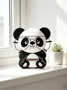 Cute Panda Shape Wooden Eyeglass Holder, Eco-Friendly Handmade, Perfect for Home Office Decor, Ideal Gift for Holidays and Birthdays