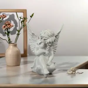 1pc Cute Angel Figurine Set, Four Unique Designs, Perfect for Living Room Desk, Bedroom Sill, Bookshelf Decor, Ideal Gift for Occasions