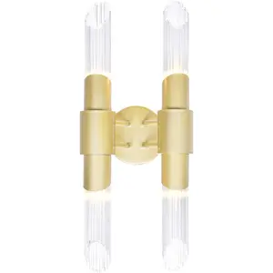 CWI Lighting Croissant 4 Light 8 inch Satin Gold Wall Sconce Wall Light 1269W8-4-602
