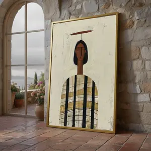 [sale off up to 40%] [Frame Canvas] Abstract Woman Canvas Print – Minimalist Wall Art, Modern Neutral Wall Decor, Geometric Mid-Century Style, Ready to Hang