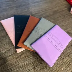 Car Registration and Insurance Holder, Premium Leather Registration and Insurance Card Holder,vehicle Glove Box Car Organizer,with Magnetic Shut for Cards, Essential Document, Driver License