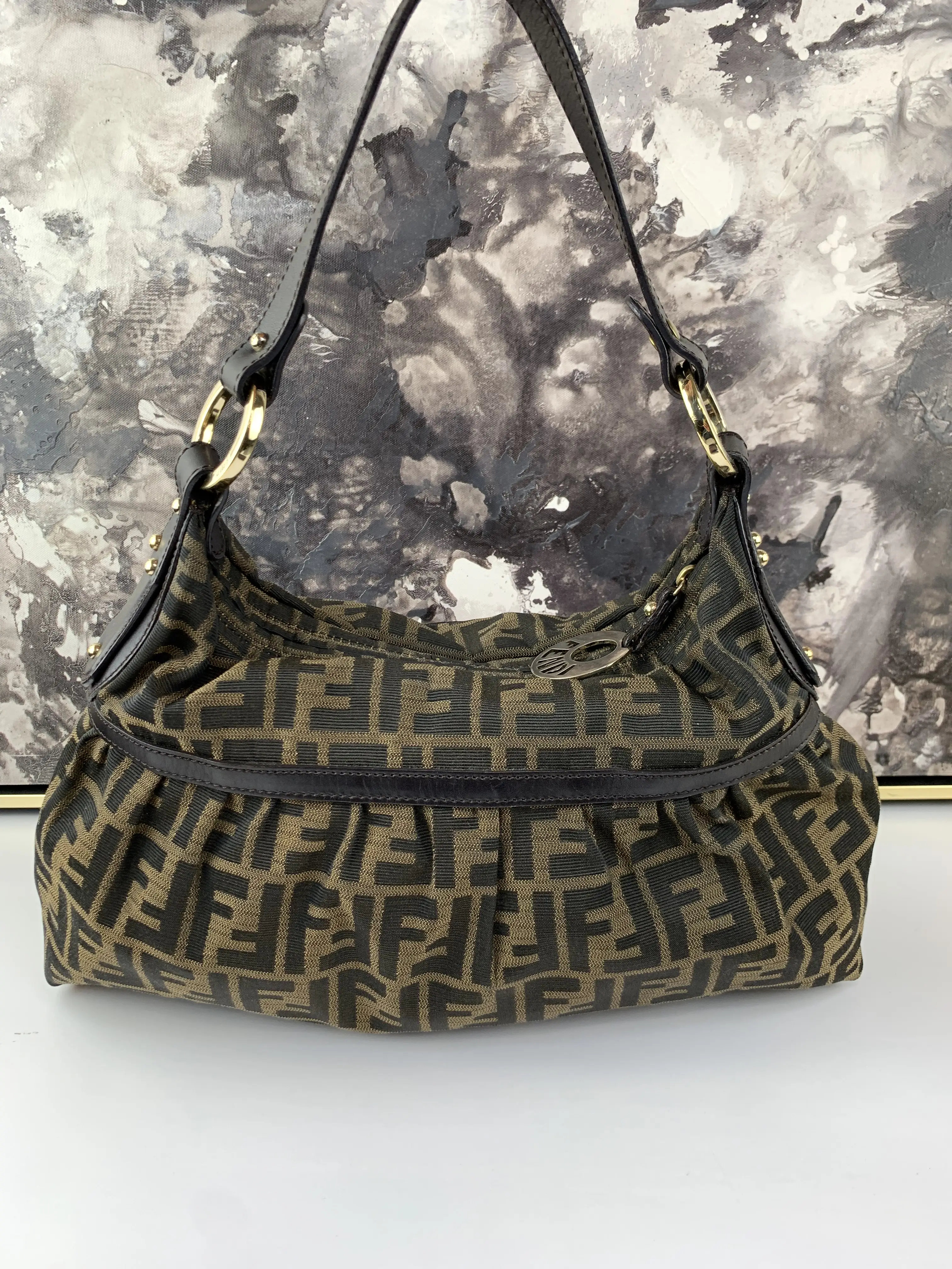 Pre-owned FENDI canvas tote bags Zucca Tote Bag