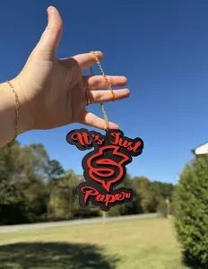 It's Just Paper Car Charm | Stylish Rearview Mirror Accessory | Unique Car Ornament | It's Just Paper Design | Enhances Vehicle Appeal | 5" x 3" | 2.3 oz | No Warranty