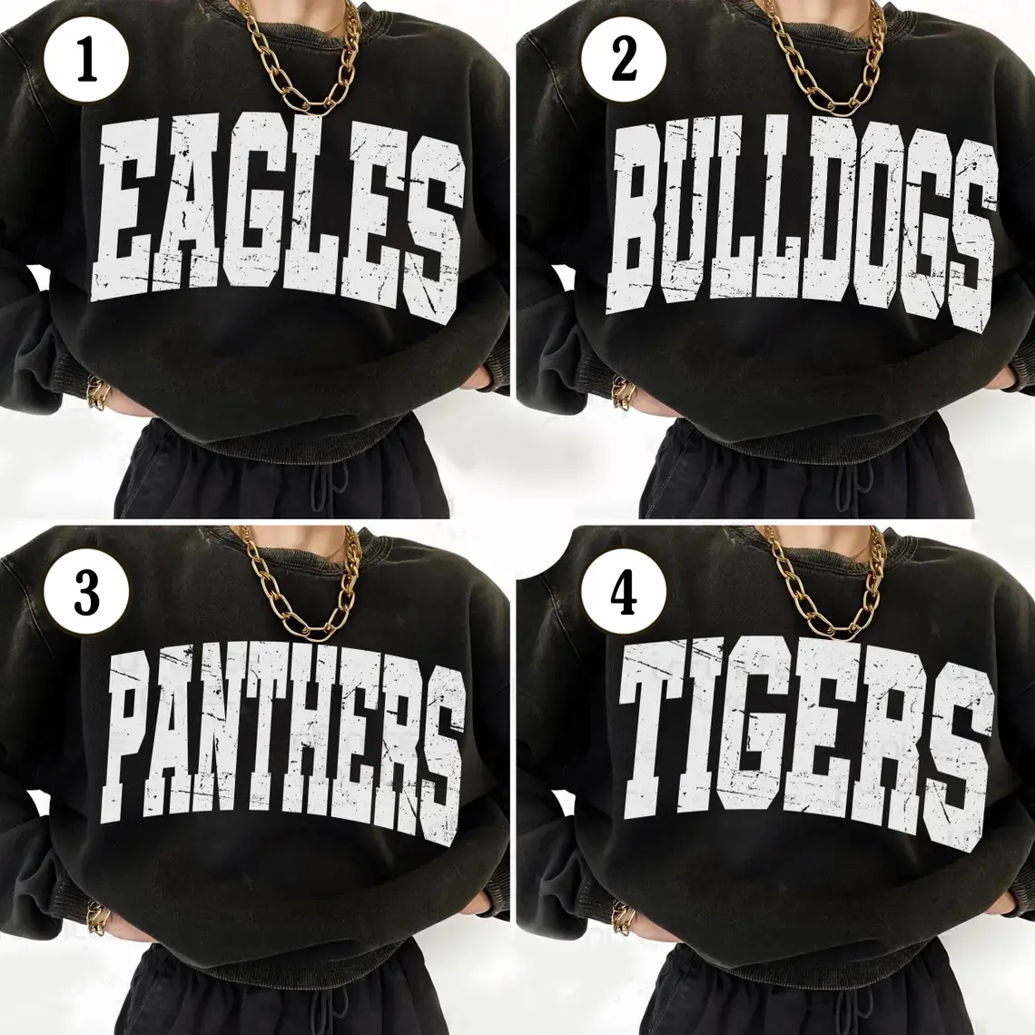 Distressed Mascot School Spirit Shirt, Eagles Bulldogs Panthers Tigers Tee, Team Mascot Shirt, Game Day TShirt