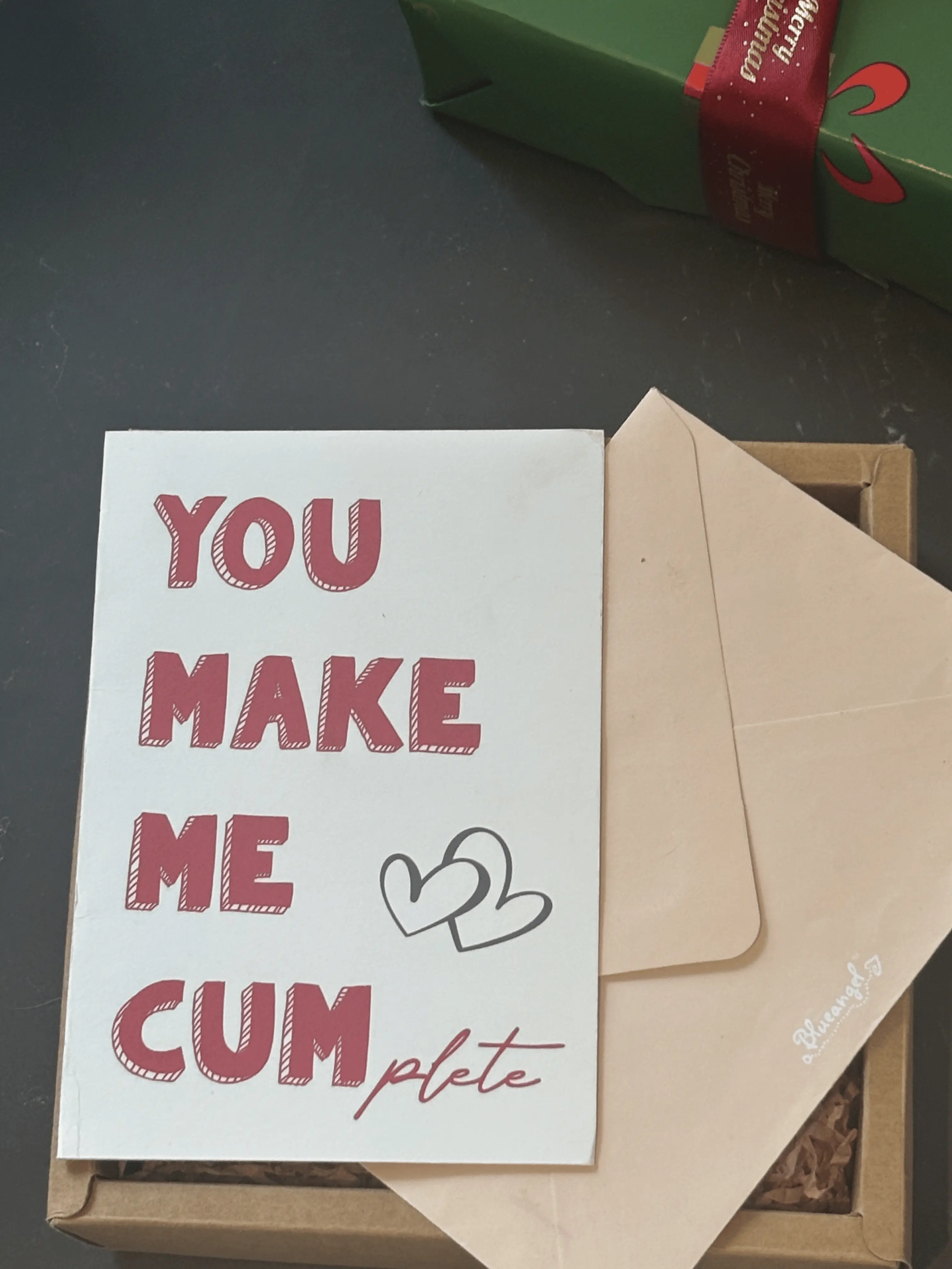 Naughty & Funny Love Card for Boyfriend Husband | Sarcastic Anniversary Greeting Cards with Kraft Envelope