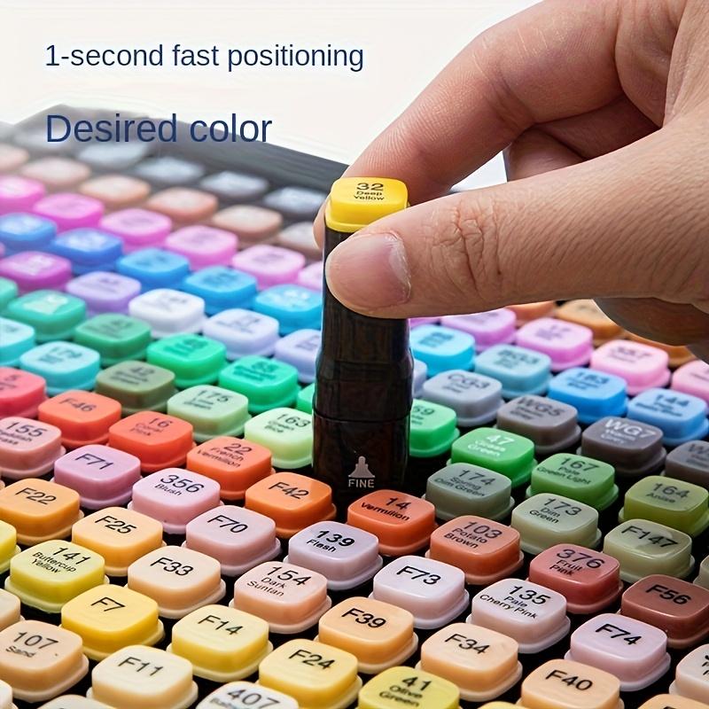 48-Color Dual-Tip Alcohol Marker Set for Artists - Ideal for Drawing, Sketching, Coloring & Highlighting - Vibrant, Non-Toxic Pens in Organized Black Case - Perfect for Adults & Creative Projects