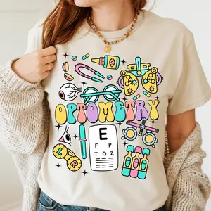 Optometry Shirt, Ophthalmologist Shirt, Optometry Student Tee, Optometrist Gift, Ophthalmology Tech Collar Cotton