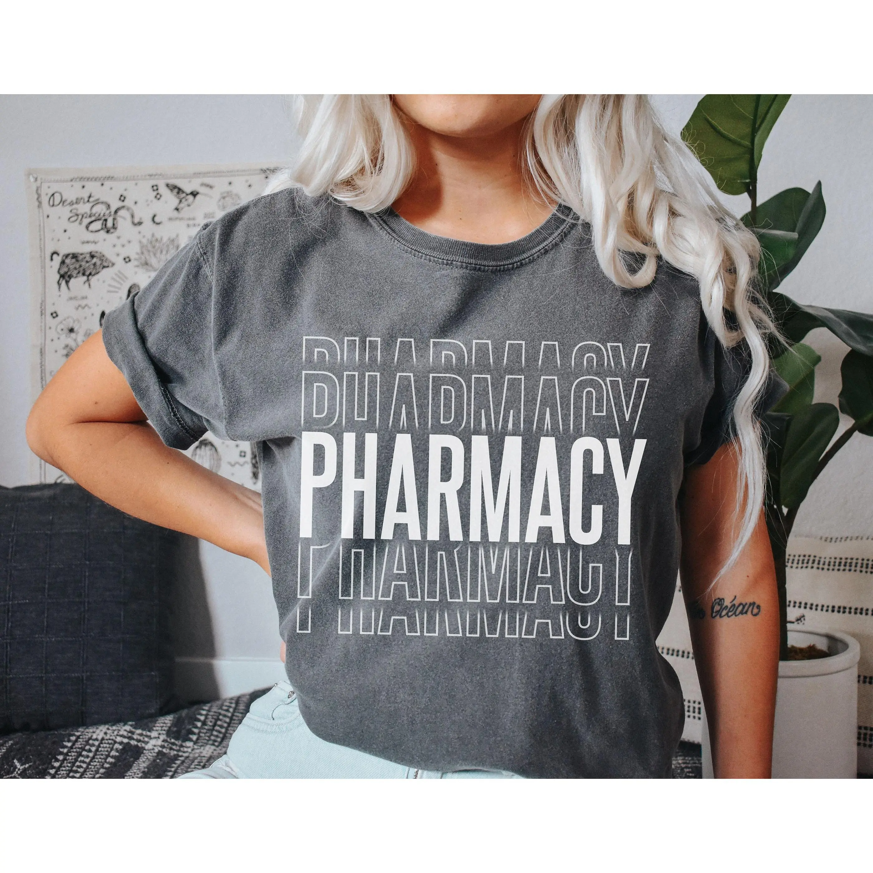 Comfort colors Pharmacy Shirt Pharmacy Tech Shirt Pharmacist Graphic T-shirt Pharmacy Technician Student Tee Pharmacy Graphic T-shirt Graduation Gift