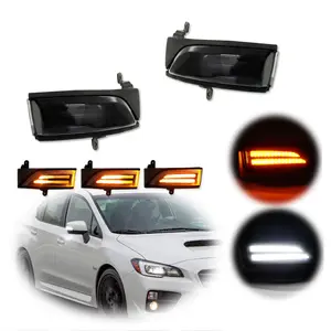 2pcs Smoked Switchback Sequential Flash LED Side Mirror Turn Signal lamps Lights For Subaru,Replace OEM 84401-AJ010 84401-AJ000, 84401AJ010 84401AJ000