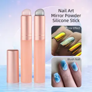 Multifunctional Silicone Nail Art Brush, Gradient Blending Sponge, Powder Stamping Cap, Reusable Portable Manicure Tool for Nails and Lips, Nail Art Tools, Nail Art Diy