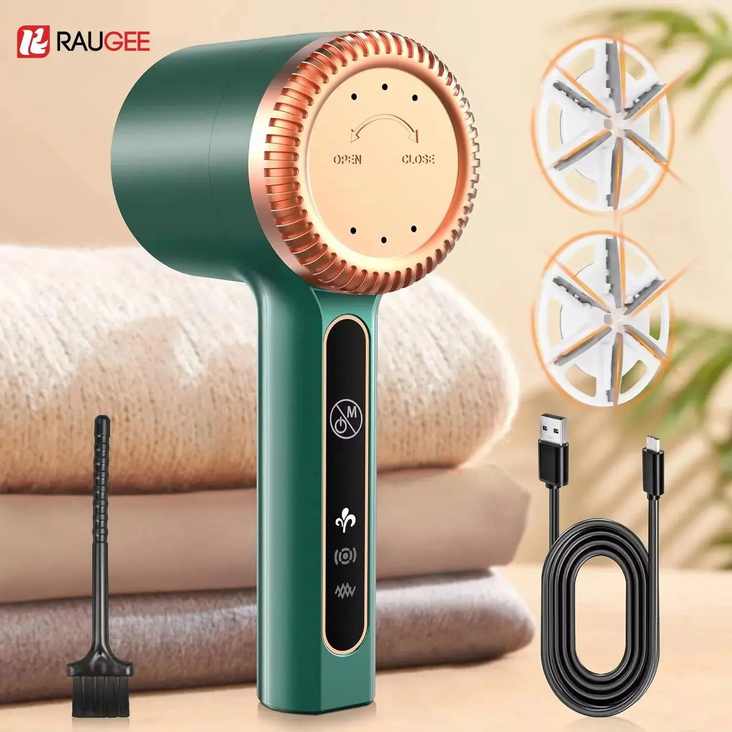 Electric Lint Remover Rechargeable Fabric Shaver | Portable Clothes Fluff & Fuzz Pellet Hair Ball Remover