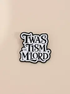 1 Piece Neurodiversity Humor Badge - TWAS THE TISM M'LORD Medieval Design, ASD ADHD Identity Badge for Self-Deprecating Culture