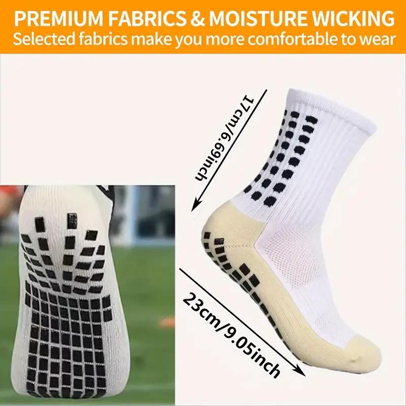 1 Pair/3 Pairs Outdoor Sports Soccer Socks for Men and Women, Non-slip Breathable Socks Grip Socks Athletic
