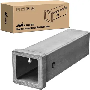 Nilight Hitch Adapter Combo Bar - 1-1/4" x 6" Weld-On Steel Trailer Receiver Tube, Raw Finish Automotive Towing Accessory
