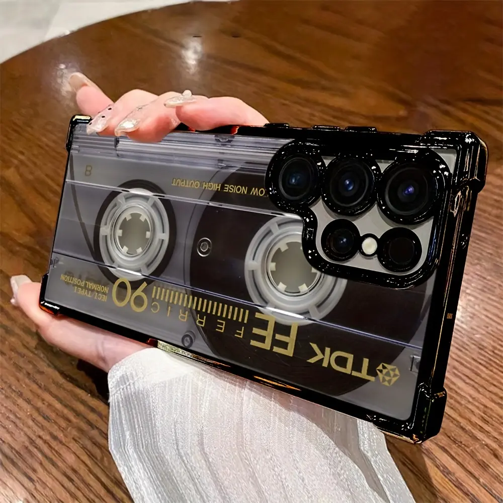 Retro Cassette Pattern Phone Case Compatible With for iPhone 17 Pro Max Phone  Case 17 Air