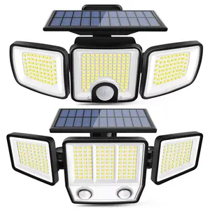 Solar Motion Sensor Outdoor Lights Waterproof ，3000LM 3 Modes Security Lights Outdoor 270° Illumination IP65 223/236LED Solar Flood Wall Light for Garden Yard Patio Pathway Solar Floodlight