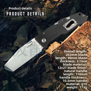 LAND 9047 RESCUE FOLDING KNIVES 8Cr14 Folding Multi-Function Survival Camping Daily Use Folding Saw Tool Knife Multifunctional Pocket EDC Multitool