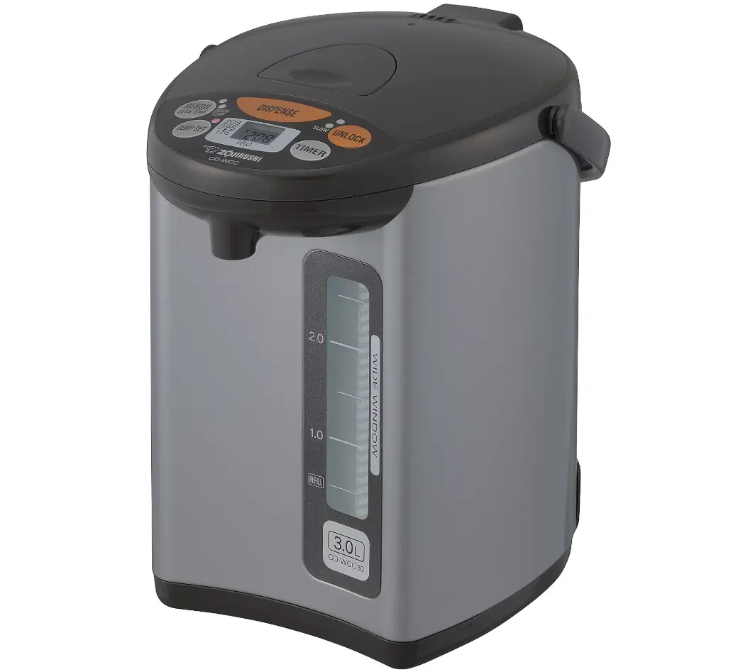 Micom Water Boiler & Warmer, 101-oz Capacity, 11.25" x 8.25" x 11.5", LCD Display, Cafe Drip Dispensing Mode, 6-10 Hours Timer Function