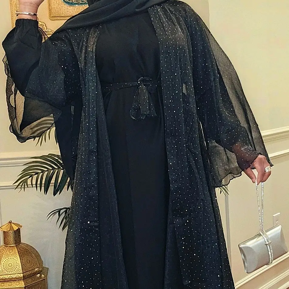 Black shimmer Abaya