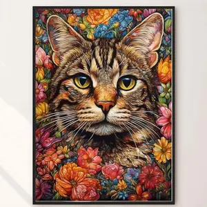 Civet Cat Diamond Painting Kit Round 5D Gemstone Art Full Set of Drill Bits DIY Craft Decoration Gift Diamond Dots