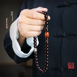 Birth Year Protection Barrel-Shaped Bodhi Bracelet - Antique Double Strand Mala for Luck & Spiritual Guard, TikTok Viral Buddhist Gift for Christmas/Birthday/Valentine's Day
