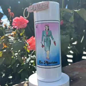 La madrina and padrino lotería set tumbler