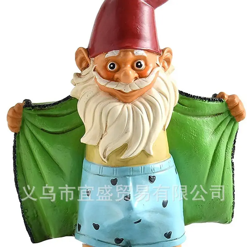 Cross-Border Garden Decoration Resin Craft, Garden Accessories, Unique Garden Gnome Statue, Miniature Statue, Exterior Decorative Statues, Durable Outdoor Decorative Figurine, Perfect Gift Idea