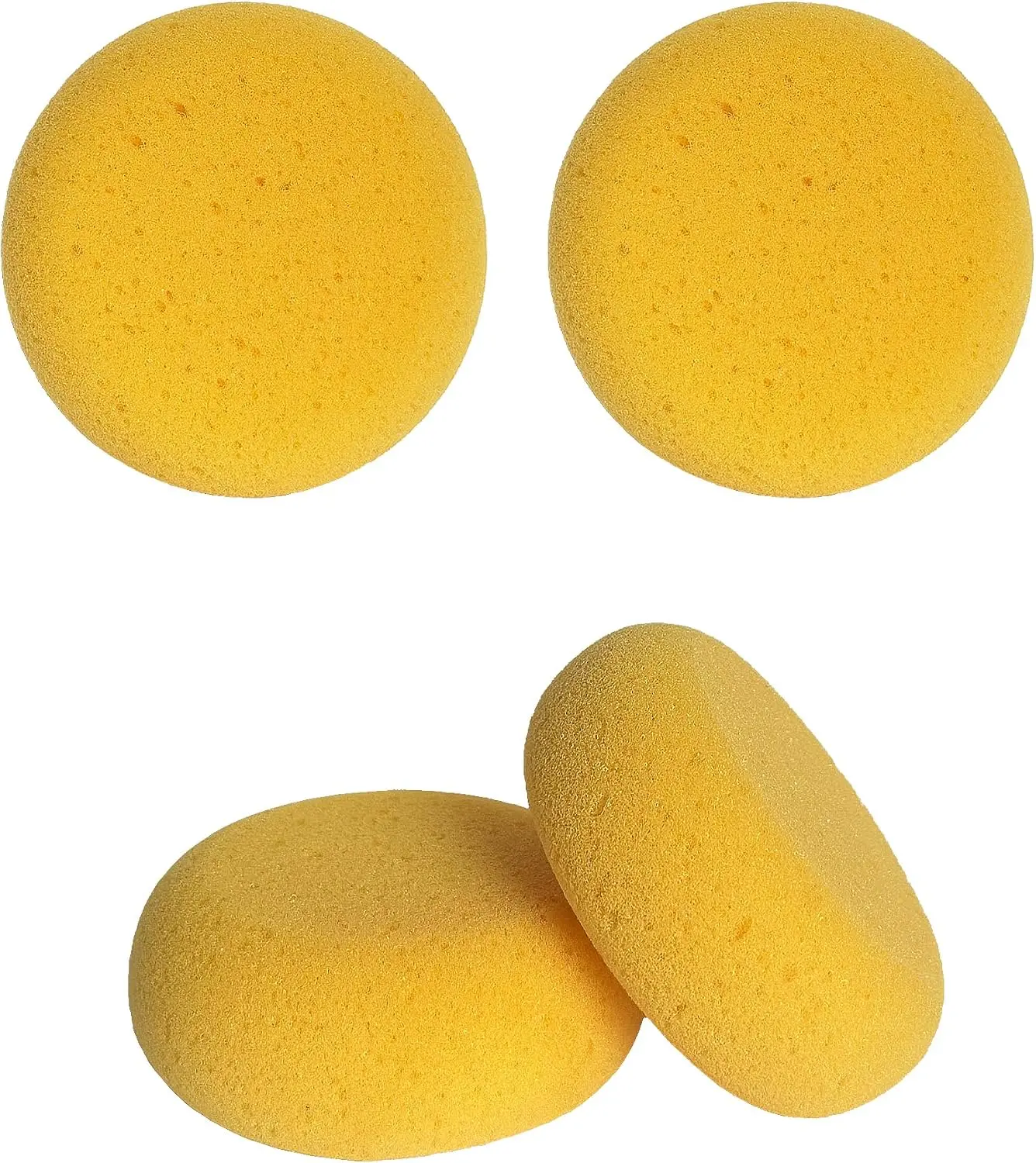 4 Pcs Round Painting Sponge 3in Artist Sponges for Acrylic Watercolor Face Painting, Pottery Sponges for Clay Crafts