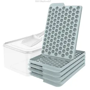 Mini Ice Cube Trays |       104x4 PCS, Quick-Release |       Includes Ice Bin & Scoop |       Ideal for Drinks & Iced CoffeeVelvet Bloom15XXAllDayGoods7